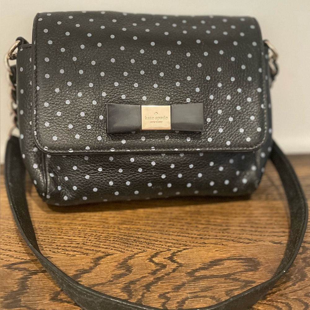Kate Spade black polka dot handbag